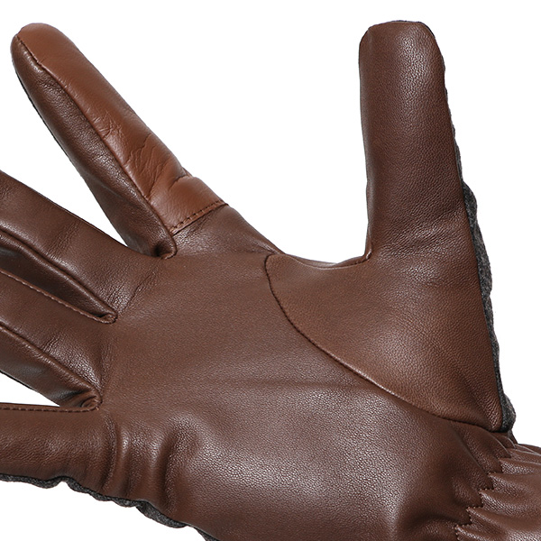  カノニコ社 イタリア製 スーツ生地 手袋 メンズ 本革 男性 ブランド グレー グレイ 灰色 ビジネス フォーマル 仕事 スーツ 営業 手袋 落ち着いた デザイン ギフト オシャレ