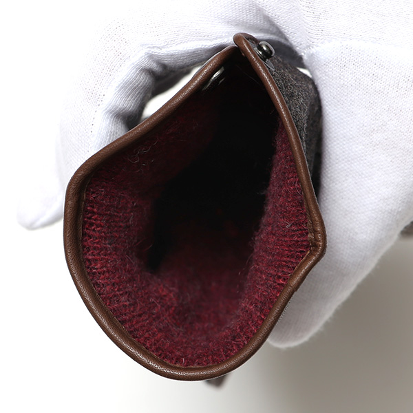  カノニコ社 イタリア製 スーツ生地 手袋 メンズ 本革 男性 ブランド グレー グレイ 灰色 ビジネス フォーマル 仕事 スーツ 営業 手袋 落ち着いた デザイン ギフト オシャレ