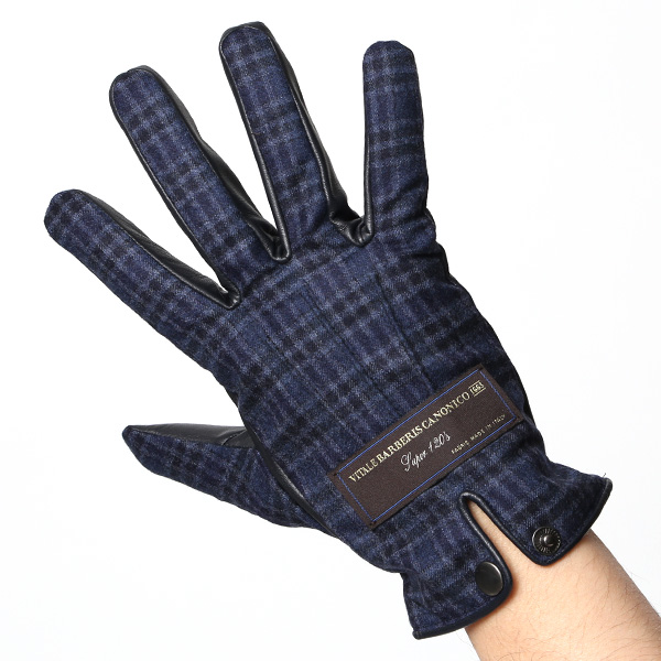  カノニコ社 イタリア製 スーツ生地 手袋 メンズ 本革 男性 ブランド ブルー ネイビー 青色 ビジネス フォーマル 仕事 スーツ 営業 手袋 落ち着いた デザイン ギフト オシャレ