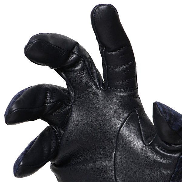  カノニコ社 イタリア製 スーツ生地 手袋 メンズ 本革 男性 ブランド ブルー ネイビー 青色 ビジネス フォーマル 仕事 スーツ 営業 手袋 落ち着いた デザイン ギフト オシャレ