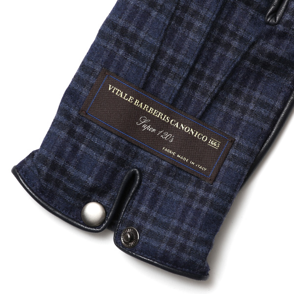  カノニコ社 イタリア製 スーツ生地 手袋 メンズ 本革 男性 ブランド ブルー ネイビー 青色 ビジネス フォーマル 仕事 スーツ 営業 手袋 落ち着いた デザイン ギフト オシャレ