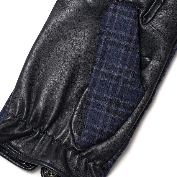  カノニコ社 イタリア製 スーツ生地 手袋 メンズ 本革 男性 ブランド ブルー ネイビー 青色 ビジネス フォーマル 仕事 スーツ 営業 手袋 落ち着いた デザイン ギフト オシャレ