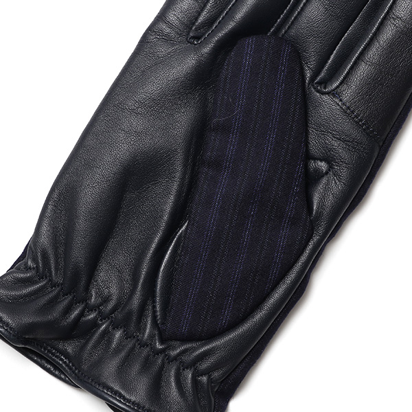  カノニコ社 イタリア製 スーツ生地 手袋 メンズ 本革 男性 ブランド ブルー ネイビー 青色 ビジネス フォーマル 仕事 スーツ 営業 手袋 落ち着いた デザイン ギフト オシャレ