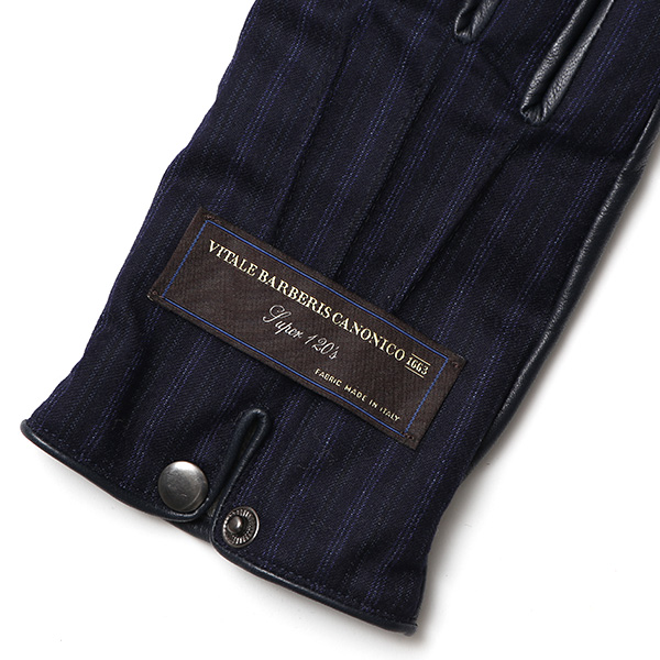  カノニコ社 イタリア製 スーツ生地 手袋 メンズ 本革 男性 ブランド ブルー ネイビー 青色 ビジネス フォーマル 仕事 スーツ 営業 手袋 落ち着いた デザイン ギフト オシャレ
