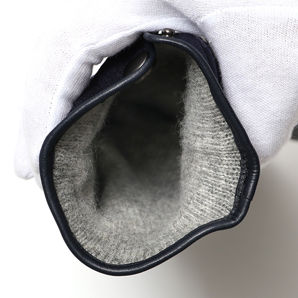  カノニコ社 イタリア製 スーツ生地 手袋 メンズ 本革 男性 ブランド ブルー ネイビー 青色 ビジネス フォーマル 仕事 スーツ 営業 手袋 落ち着いた デザイン ギフト オシャレ