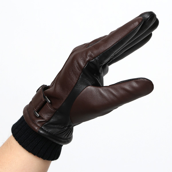  KURODA(クロダ) 仔羊革 本革 手袋 メンズ スマホ対応 ブラウン 茶 茶色 男性 グローブ 皮 高級 安心 日本メーカー 手袋専門 ブランド ギフト プレゼント 誕生日 クリスマス