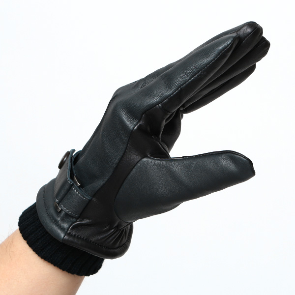  KURODA(クロダ) 仔羊革 本革 手袋 メンズ スマホ対応 グレー グレイ 灰色 男性 グローブ 皮 高級 安心 日本メーカー 手袋専門 ブランド ギフト プレゼント 誕生日 クリスマス