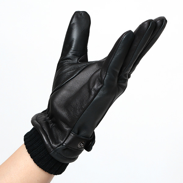  KURODA(クロダ) 仔羊革 本革 手袋 メンズ スマホ対応 グレー グレイ 灰色 男性 グローブ 皮 高級 安心 日本メーカー 手袋専門 ブランド ギフト プレゼント 誕生日 クリスマス