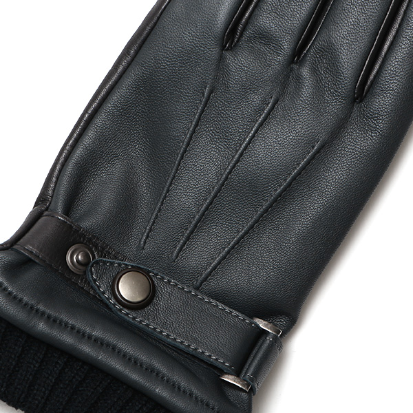  KURODA(クロダ) 仔羊革 本革 手袋 メンズ スマホ対応 グレー グレイ 灰色 男性 グローブ 皮 高級 安心 日本メーカー 手袋専門 ブランド ギフト プレゼント 誕生日 クリスマス