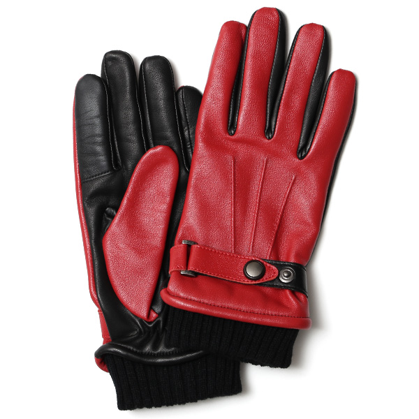 KURODA(クロダ) 羊革(ラムスキン) メンズ 手袋 レッド