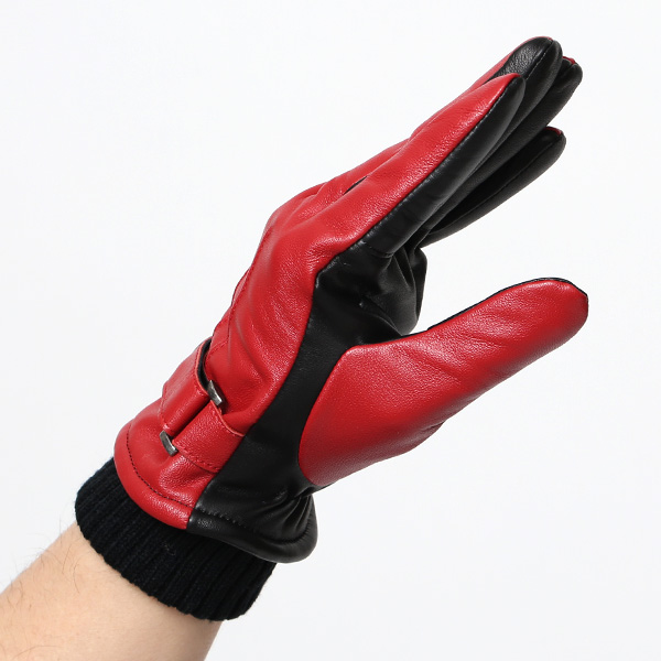  KURODA(クロダ) 仔羊革 本革 手袋 メンズ スマホ対応 レッド ワイン 赤色 男性 グローブ 皮 高級 安心 日本メーカー 手袋専門 ブランド ギフト プレゼント 誕生日 クリスマス