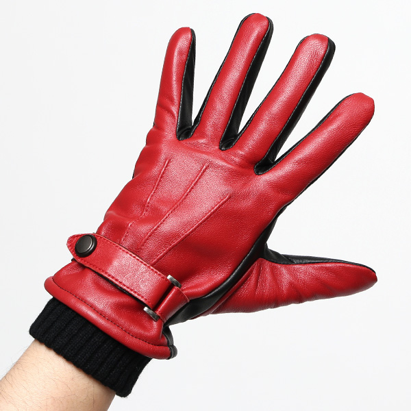  KURODA(クロダ) 仔羊革 本革 手袋 メンズ スマホ対応 レッド ワイン 赤色 男性 グローブ 皮 高級 安心 日本メーカー 手袋専門 ブランド ギフト プレゼント 誕生日 クリスマス