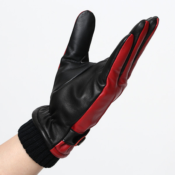  KURODA(クロダ) 仔羊革 本革 手袋 メンズ スマホ対応 レッド ワイン 赤色 男性 グローブ 皮 高級 安心 日本メーカー 手袋専門 ブランド ギフト プレゼント 誕生日 クリスマス