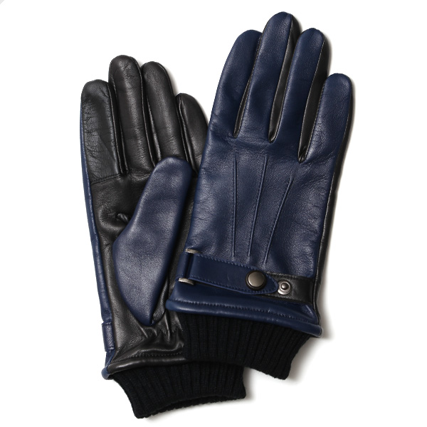 KURODA(クロダ) 羊革(ラムスキン) メンズ 手袋 ブルー