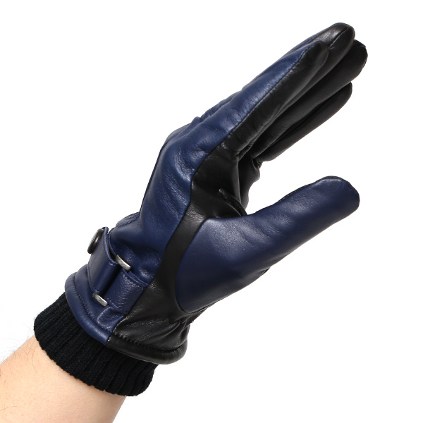  KURODA(クロダ) 仔羊革 本革 手袋 メンズ スマホ対応 ブルー ネイビー 青色 男性 グローブ 皮 高級 安心 日本メーカー 手袋専門 ブランド ギフト プレゼント 誕生日 クリスマス
