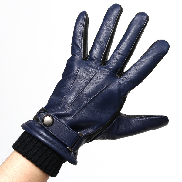  KURODA(クロダ) 仔羊革 本革 手袋 メンズ スマホ対応 ブルー ネイビー 青色 男性 グローブ 皮 高級 安心 日本メーカー 手袋専門 ブランド ギフト プレゼント 誕生日 クリスマス