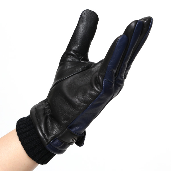  KURODA(クロダ) 仔羊革 本革 手袋 メンズ スマホ対応 ブルー ネイビー 青色 男性 グローブ 皮 高級 安心 日本メーカー 手袋専門 ブランド ギフト プレゼント 誕生日 クリスマス