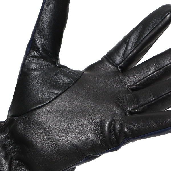  KURODA(クロダ) 仔羊革 本革 手袋 メンズ スマホ対応 ブルー ネイビー 青色 男性 グローブ 皮 高級 安心 日本メーカー 手袋専門 ブランド ギフト プレゼント 誕生日 クリスマス