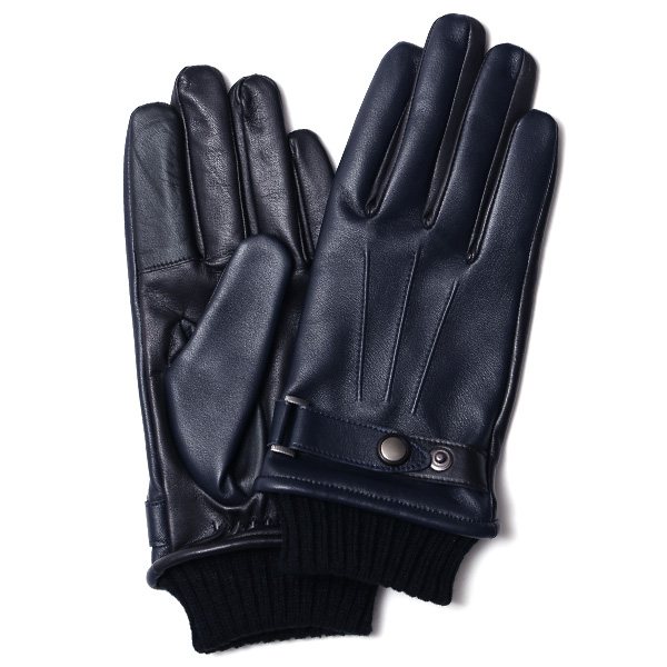 KURODA(クロダ) 羊革(ラムスキン) メンズ 手袋 ネイビー