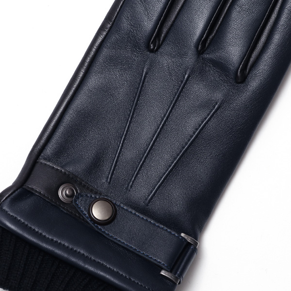  KURODA(クロダ) 仔羊革 本革 手袋 メンズ スマホ対応 ブルー ネイビー 青色 男性 グローブ 皮 高級 安心 日本メーカー 手袋専門 ブランド ギフト プレゼント 誕生日 クリスマス