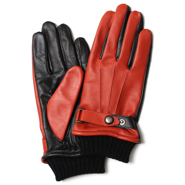 KURODA(クロダ) 羊革(ラムスキン) メンズ 手袋 オレンジ