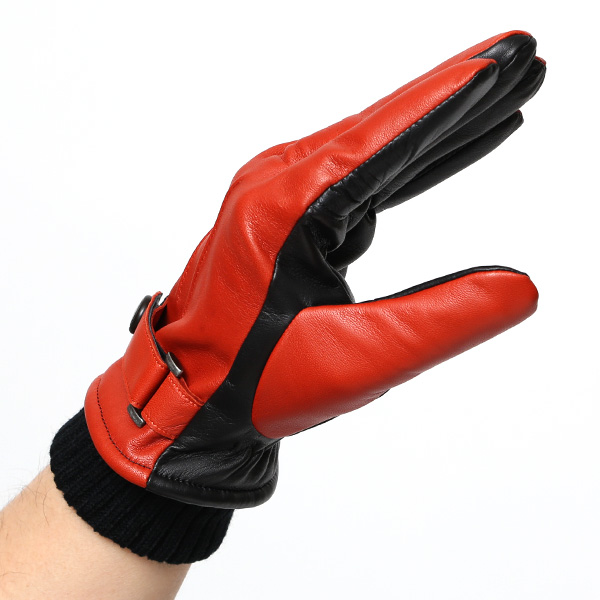  KURODA(クロダ) 仔羊革 本革 手袋 メンズ スマホ対応 オレンジ 橙色 男性 グローブ 皮 高級 安心 日本メーカー 手袋専門 ブランド ギフト プレゼント 誕生日 クリスマス