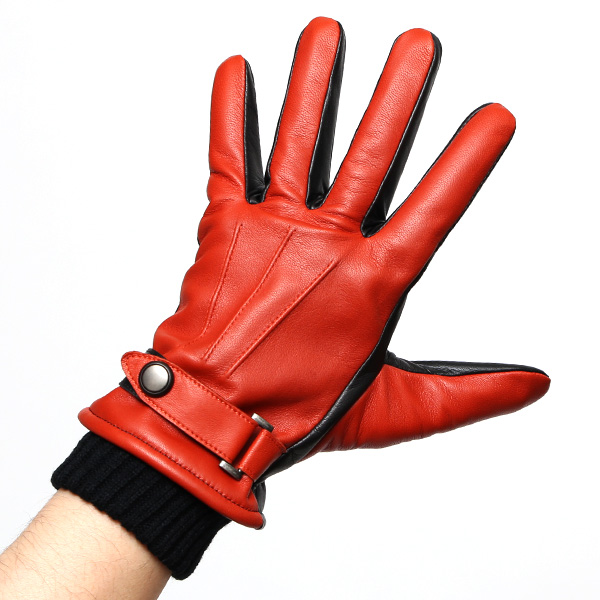  KURODA(クロダ) 仔羊革 本革 手袋 メンズ スマホ対応 オレンジ 橙色 男性 グローブ 皮 高級 安心 日本メーカー 手袋専門 ブランド ギフト プレゼント 誕生日 クリスマス