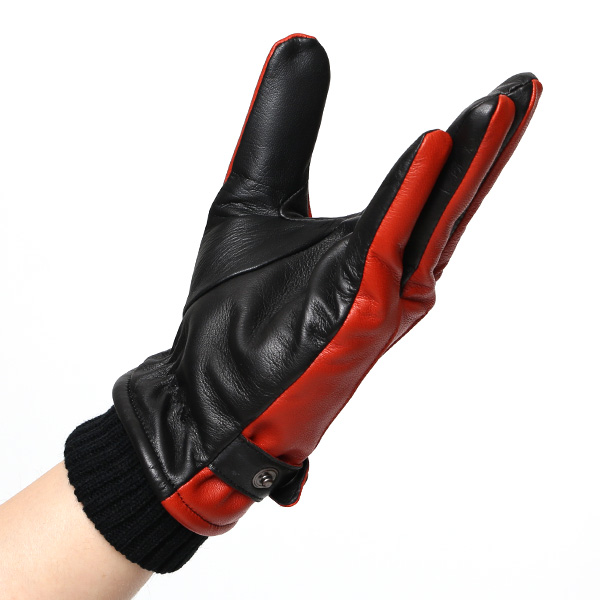  KURODA(クロダ) 仔羊革 本革 手袋 メンズ スマホ対応 オレンジ 橙色 男性 グローブ 皮 高級 安心 日本メーカー 手袋専門 ブランド ギフト プレゼント 誕生日 クリスマス