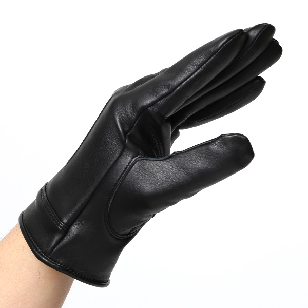  KURODA(クロダ) 本革 高級 三本山 手袋 メンズ スマホ対応 ブラック 黒 黒色 日本メーカー 革手袋 長年 耐久性 上質 高品質 プレゼント ギフト 皮 てぶくろ