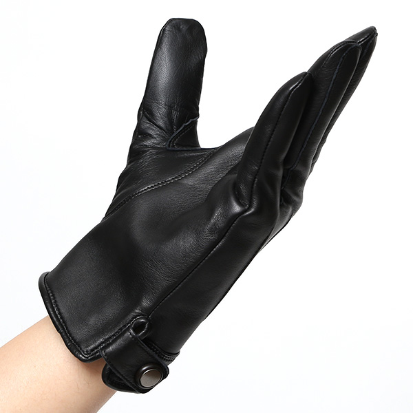  KURODA(クロダ) 本革 高級 三本山 手袋 メンズ スマホ対応 ブラック 黒 黒色 日本メーカー 革手袋 長年 耐久性 上質 高品質 プレゼント ギフト 皮 てぶくろ