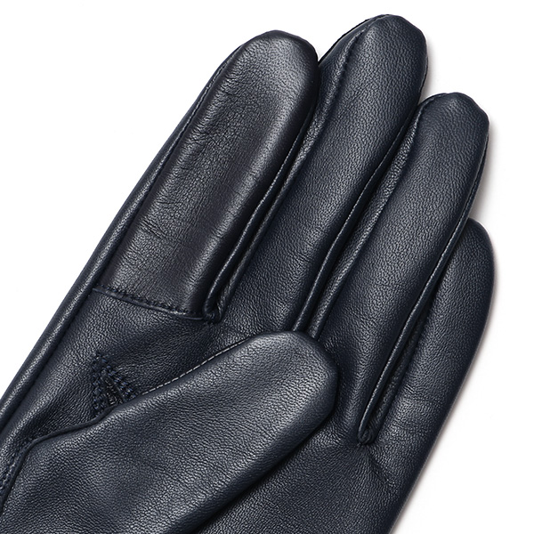  KURODA(クロダ) 本革 高級 三本山 手袋 メンズ スマホ対応 ブルー ネイビー 青色 日本メーカー 革手袋 長年 耐久性 上質 高品質 プレゼント ギフト 皮 てぶくろ