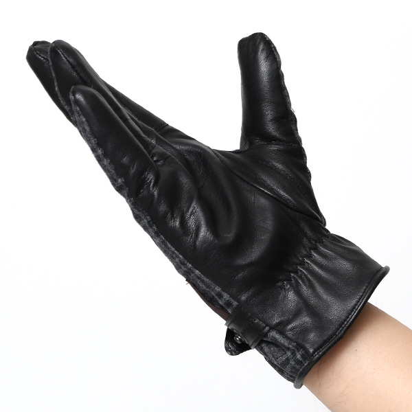  日本製 本革 メンズ 手袋 ビジネス フォーマル グレー グレイ 灰色 高級 高品質 上質 仕事 営業 スーツ スマホ対応 ギフト プレゼント ラッピング クリスマス