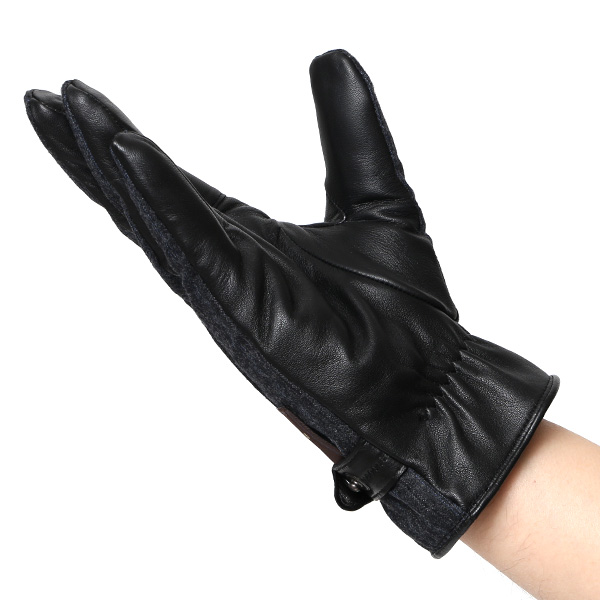  日本製 本革 メンズ 手袋 ビジネス フォーマル グレー グレイ 灰色 高級 高品質 上質 仕事 営業 スーツ スマホ対応 ギフト プレゼント ラッピング クリスマス