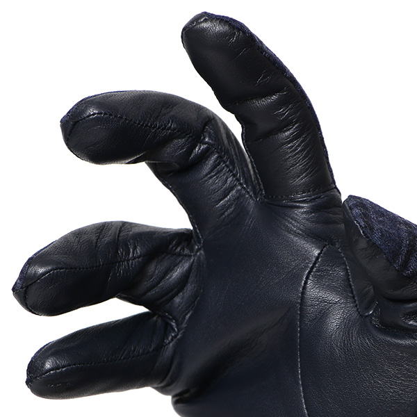 日本製 本革 メンズ 手袋 ビジネス フォーマル ブルー ネイビー 青色 高級 高品質 上質 仕事 営業 スーツ スマホ対応 ギフト プレゼント ラッピング クリスマス