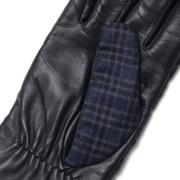 日本製 本革 メンズ 手袋 ビジネス フォーマル ブルー ネイビー 青色 高級 高品質 上質 仕事 営業 スーツ スマホ対応 ギフト プレゼント ラッピング クリスマス