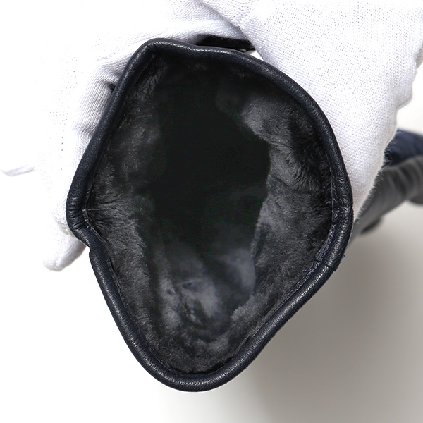 日本製 本革 メンズ 手袋 ビジネス フォーマル ブルー ネイビー 青色 高級 高品質 上質 仕事 営業 スーツ スマホ対応 ギフト プレゼント ラッピング クリスマス