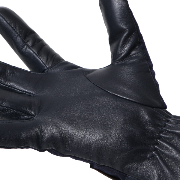  日本製 本革 メンズ 手袋 ビジネス フォーマル ブルー ネイビー 青色 高級 高品質 上質 仕事 営業 スーツ スマホ対応 ギフト プレゼント ラッピング クリスマス