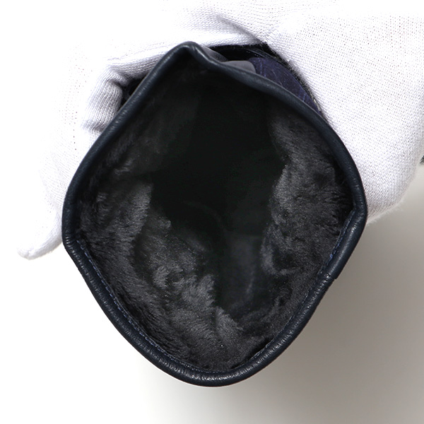  日本製 本革 メンズ 手袋 ビジネス フォーマル ブルー ネイビー 青色 高級 高品質 上質 仕事 営業 スーツ スマホ対応 ギフト プレゼント ラッピング クリスマス