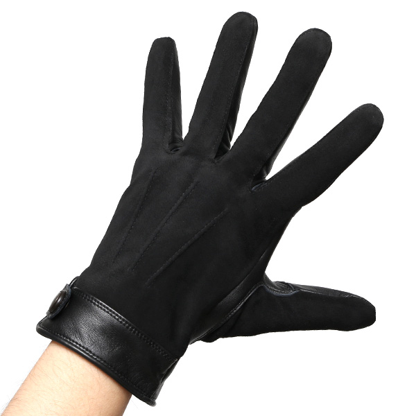  KURODA(クロダ) ヤギ革 メンズ 手袋 本革 三本山 ブラック 黒 黒色 紳士 レザー グローブ 化粧箱付き プレゼント おしゃれ ギフト ラッピング タッチパネル タブレット ブランド
