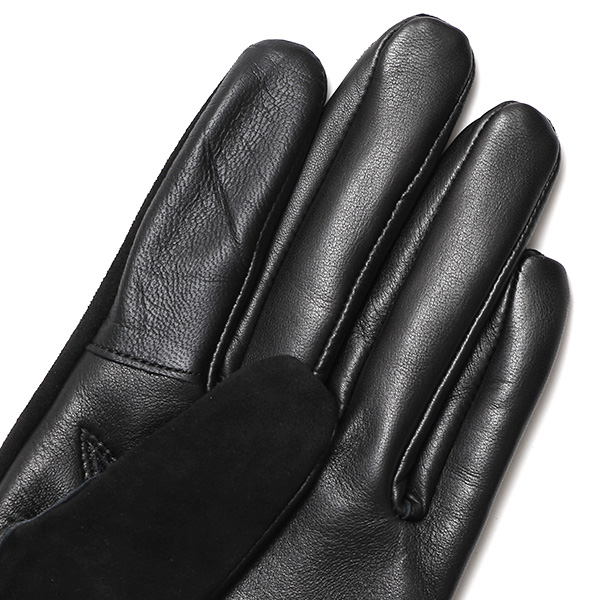  KURODA(クロダ) ヤギ革 メンズ 手袋 本革 三本山 ブラック 黒 黒色 紳士 レザー グローブ 化粧箱付き プレゼント おしゃれ ギフト ラッピング タッチパネル タブレット ブランド