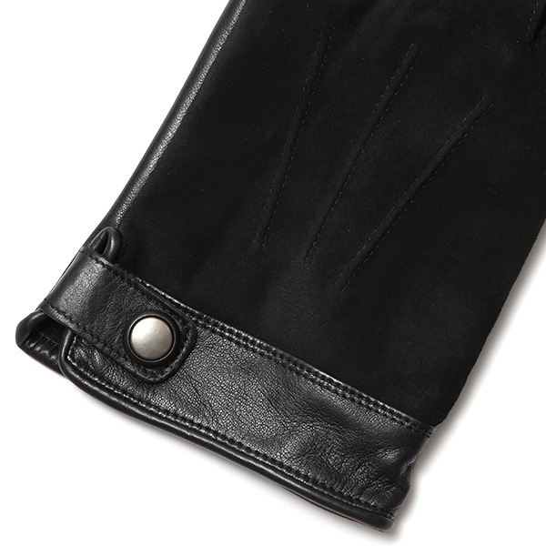  KURODA(クロダ) ヤギ革 メンズ 手袋 本革 三本山 ブラック 黒 黒色 紳士 レザー グローブ 化粧箱付き プレゼント おしゃれ ギフト ラッピング タッチパネル タブレット ブランド