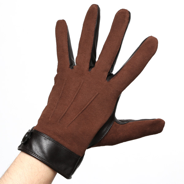  KURODA(クロダ) ヤギ革 メンズ 手袋 本革 三本山 ブラウン 茶 茶色 紳士 レザー グローブ 化粧箱付き プレゼント おしゃれ ギフト ラッピング タッチパネル タブレット ブランド