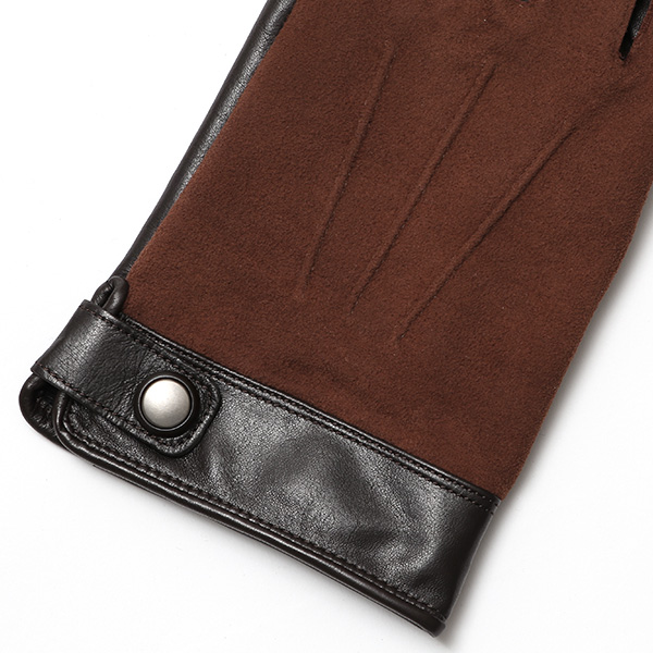  KURODA(クロダ) ヤギ革 メンズ 手袋 本革 三本山 ブラウン 茶 茶色 紳士 レザー グローブ 化粧箱付き プレゼント おしゃれ ギフト ラッピング タッチパネル タブレット ブランド