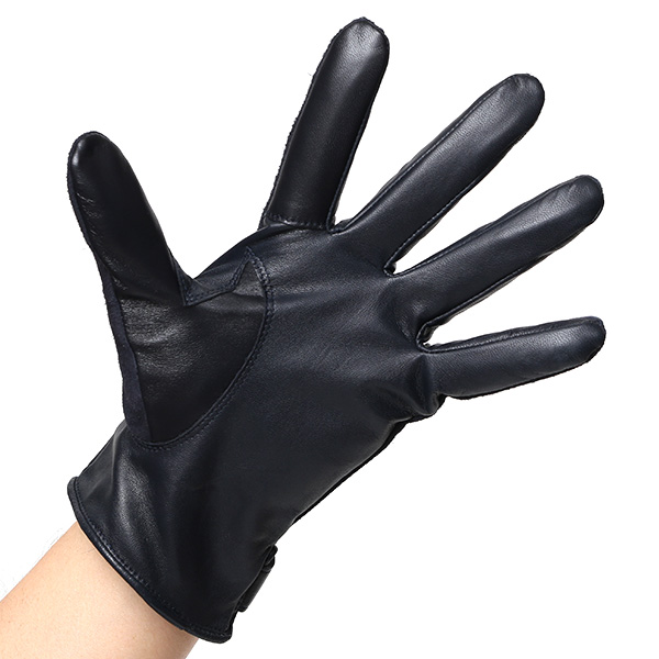  KURODA(クロダ) ヤギ革 メンズ 手袋 本革 三本山 ブルー ネイビー 青色 紳士 レザー グローブ 化粧箱付き プレゼント おしゃれ ギフト ラッピング タッチパネル タブレット ブランド