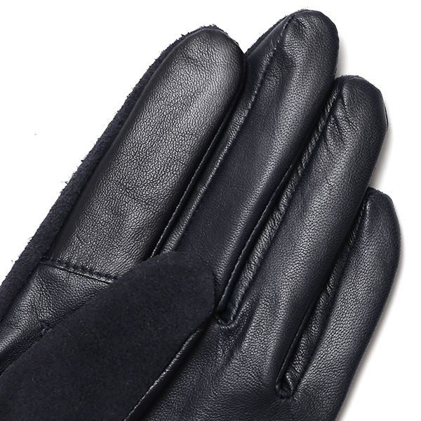  KURODA(クロダ) ヤギ革 メンズ 手袋 本革 三本山 ブルー ネイビー 青色 紳士 レザー グローブ 化粧箱付き プレゼント おしゃれ ギフト ラッピング タッチパネル タブレット ブランド