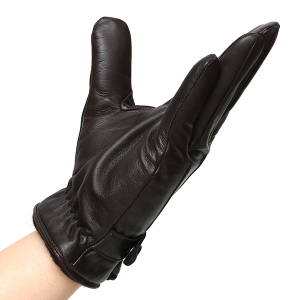 KURODA(クロダ) 仔羊革 高級 紳士 革手袋 三本山 ダークブラウン ブラウン 茶 茶色 メンズ 男性 フォーマル ビジネス 営業 仕事 スマホ対応 プレゼント ラッピング ギフト クリスマス 誕生日