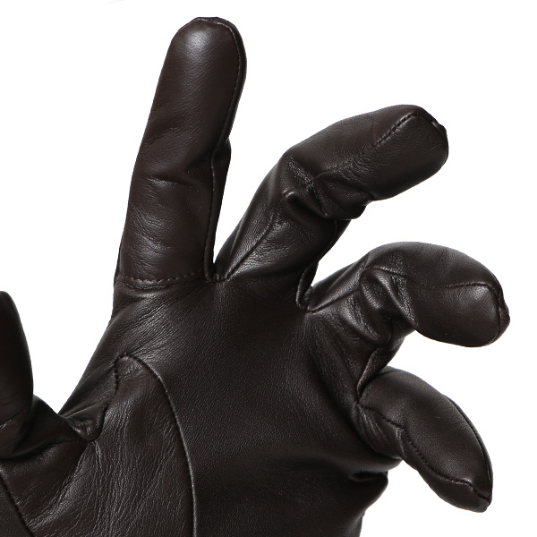 KURODA(クロダ) 仔羊革 高級 紳士 革手袋 三本山 ダークブラウン ブラウン 茶 茶色 メンズ 男性 フォーマル ビジネス 営業 仕事 スマホ対応 プレゼント ラッピング ギフト クリスマス 誕生日