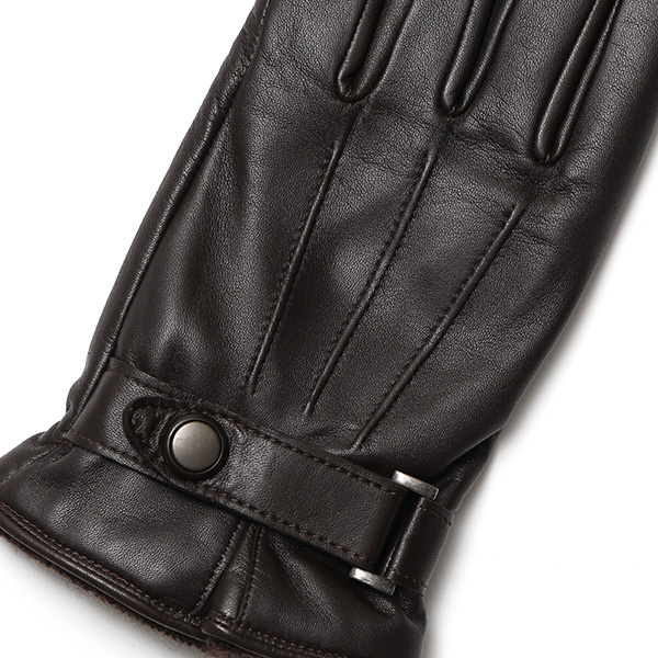 KURODA(クロダ) 仔羊革 高級 紳士 革手袋 三本山 ダークブラウン ブラウン 茶 茶色 メンズ 男性 フォーマル ビジネス 営業 仕事 スマホ対応 プレゼント ラッピング ギフト クリスマス 誕生日