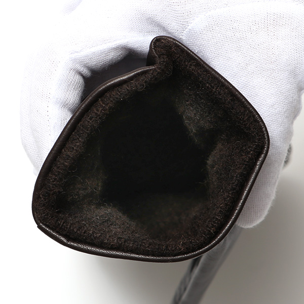 KURODA(クロダ) 仔羊革 高級 紳士 革手袋 三本山 ダークブラウン ブラウン 茶 茶色 メンズ 男性 フォーマル ビジネス 営業 仕事 スマホ対応 プレゼント ラッピング ギフト クリスマス 誕生日