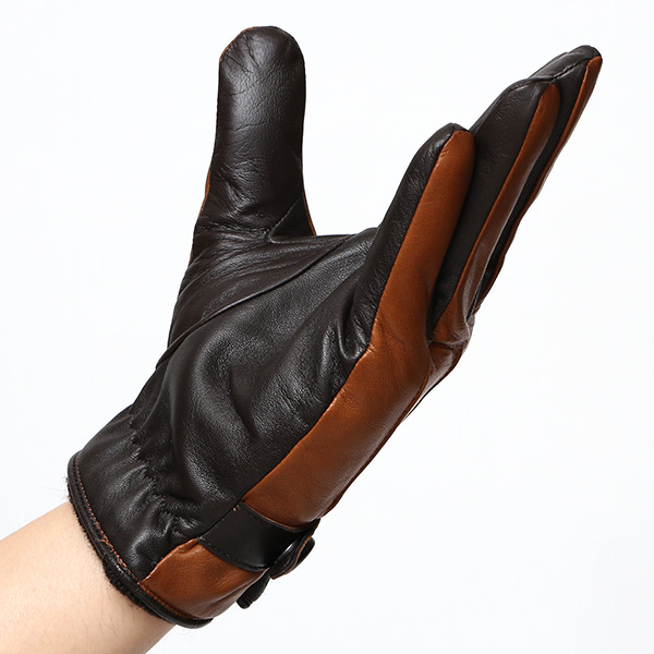  KURODA(クロダ) 仔羊革 高級 紳士 革手袋 三本山 キャメル ブラウン 茶 茶色 メンズ 男性 フォーマル ビジネス 営業 仕事 スマホ対応 プレゼント ラッピング ギフト クリスマス 誕生日